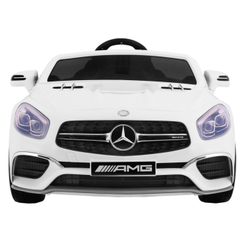 Mercedes AMG SL65 dla dzieci Biały + Pilot + Bagażnik + Regulacja siedzenia + MP3 LED + Wolny Start